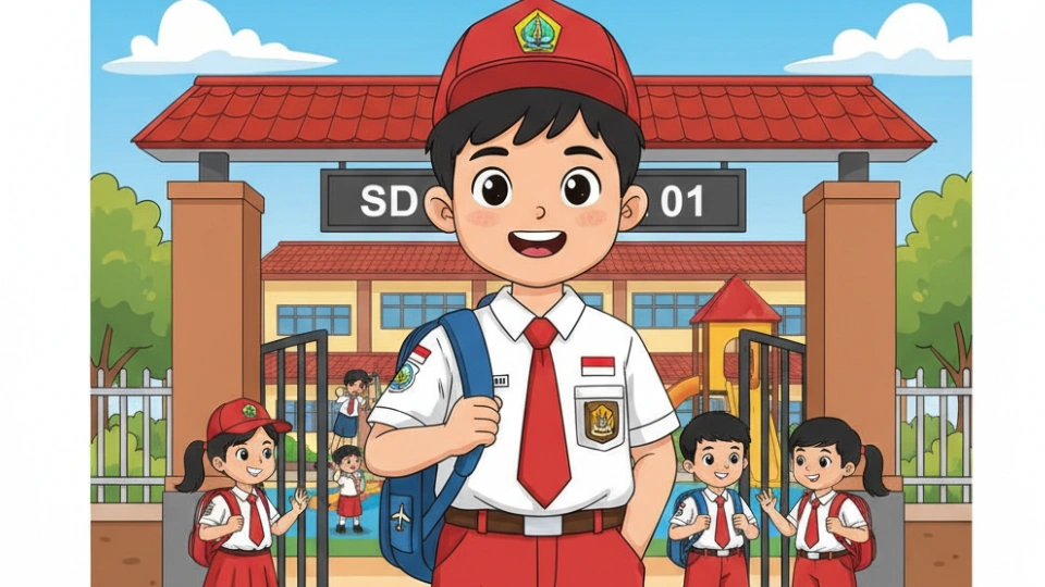 Ilustrasi Anak SD [Gemini Ai]